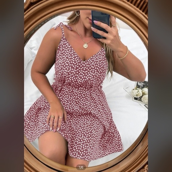 END OF SUMMER CLEARANCE! Plus Size 2xl (16)Floral Print Tie Cami Dress Brand New - Picture 3 of 4